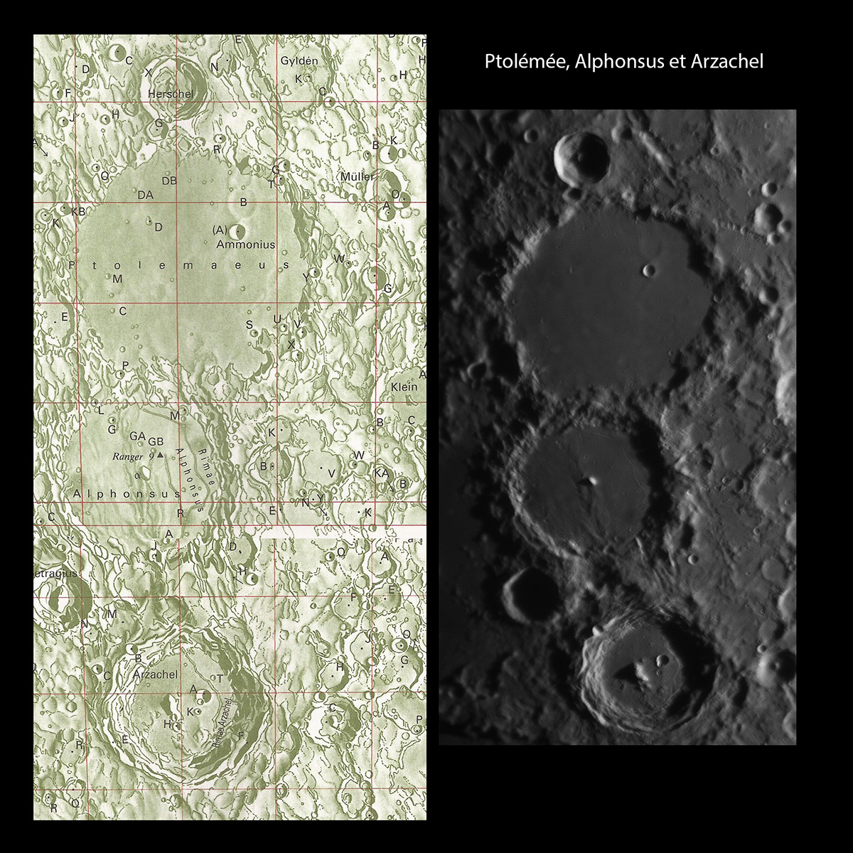 Image du mois d'avril 2018 - Ptolémée, Alphonsus et Arzachel par Jean-Marc Gillard