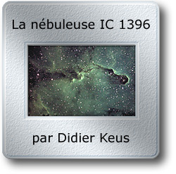 L'image du mois de Janvier 2006 - la nébuleuse IC 1396 par Didier Keus