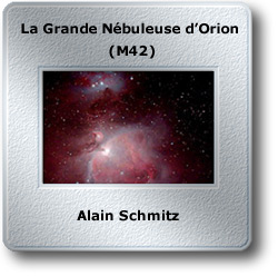 L'image du mois de Janvier 2007 - La grande Nébuleuse d'Orion par Alain Schmitz