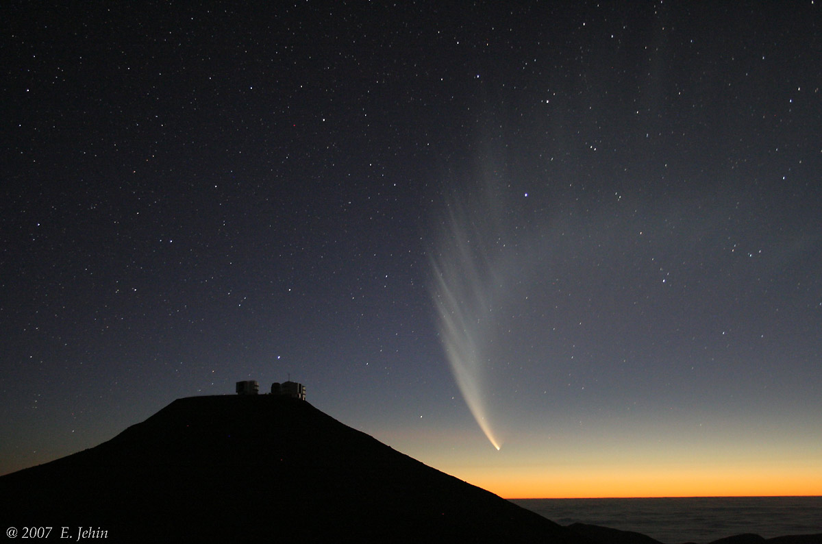 Image du mois de fvrier 2007 - McNaught C/2006 P1 par Emmanuel Jehin