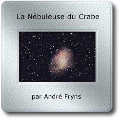 L'image du mois de février 2008 - La Nébuleuse du Crabe par André Fryns