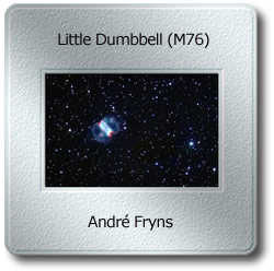 L'image du mois de novembre 2008 - Little Dumbbell (M76) par André Fryns