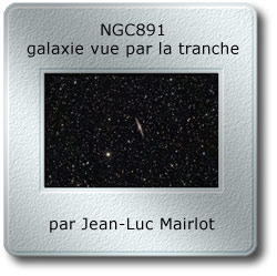 L'image du mois de novembre 2010 - NGC891, galaxie vue par la tranche par jean-Luc Mairlot