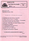 Calendrier des observations et activités - Novembre et décembre 2004