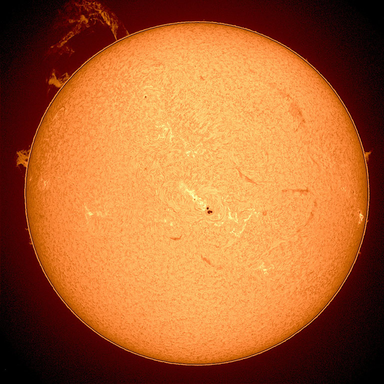 Soleil en lumière Halpha, Observatoire de Uccle