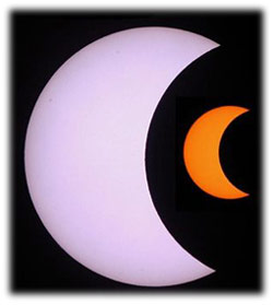 Eclipse partielle de Soleil du 3 octobre 2005